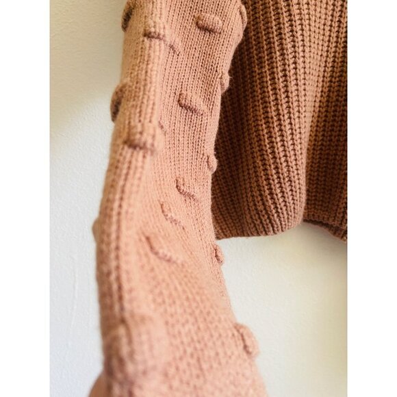 Moon and Madison oversized sleeve tan sweater Size M - Picture 4 of 5